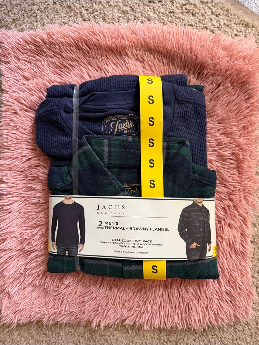 Jachs New York Men's 2-Pack Thermal & Flannel Set